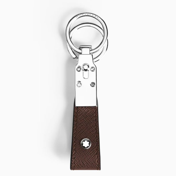Montblanc portachiavi pelle Sartorial Ebano 223073