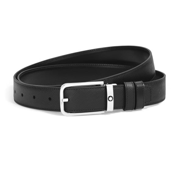 Montblanc cintura reversibile 30 mm pelle Sartorial fibbia rettangolare 223409