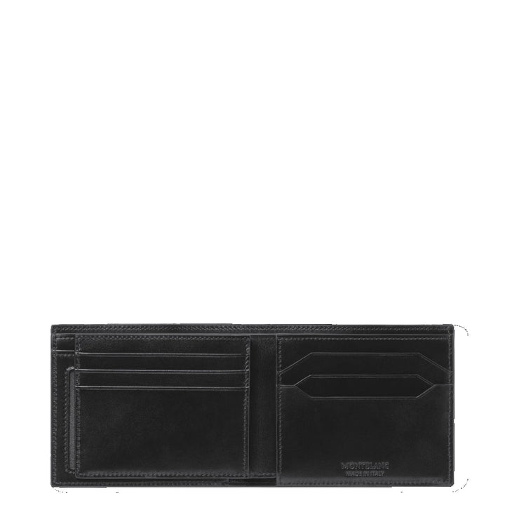 Montblanc portafoglio Meisterstuck 6 scomparti con 2 tasche a vista nero 198314