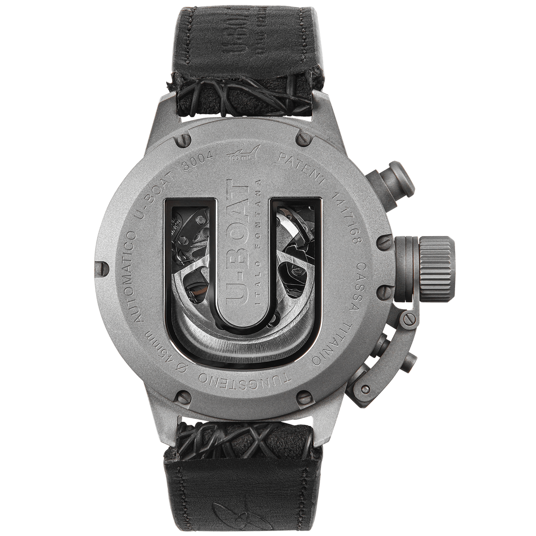 U-BOAT orologio Classico 45 Titanium Tungsten Black 45mm nero automatico titanio 3004