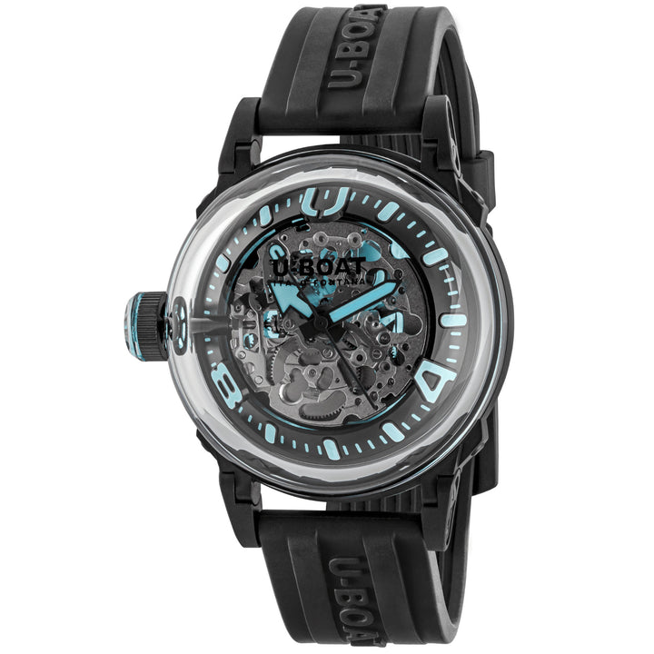U-BOAT orologio U-65 44mm turchese automatico acciaio finitura PVD nero 3348