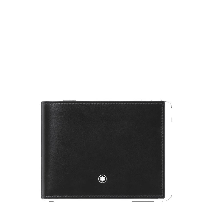 Montblanc portafoglio Meisterstuck 6 scomparti con 2 tasche a vista nero 198314