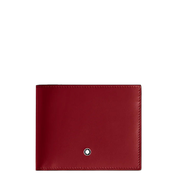 Montblanc portafoglio 6 scomparti Meisterstück ruggine scuro 198805