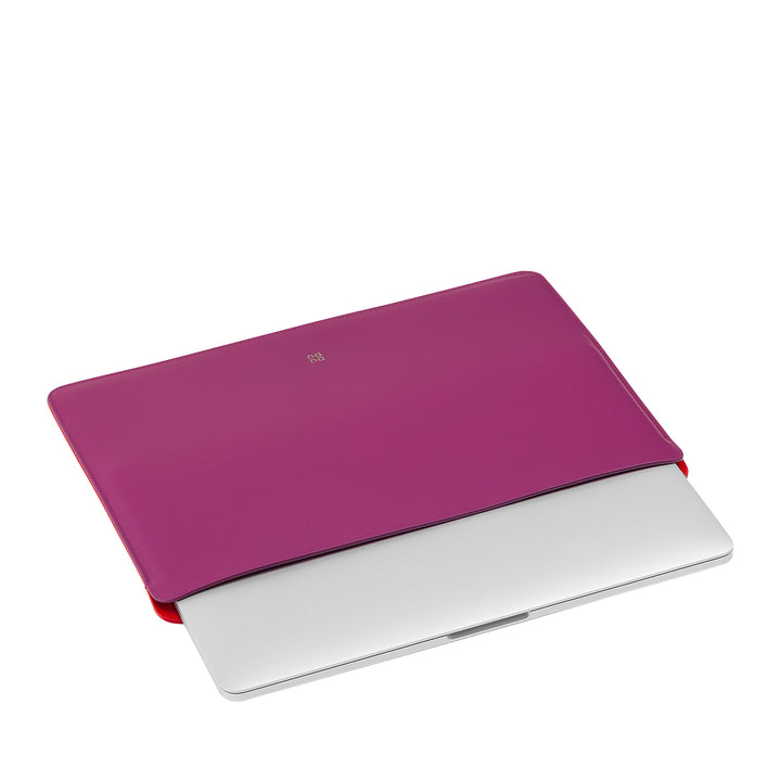 DUDU 13 Zoll PC-Hülle aus weichem Leder, bunte Schutzhülle für Laptop, Notebook, MacBook 13 Zoll, zweifarbig, schlankes Design