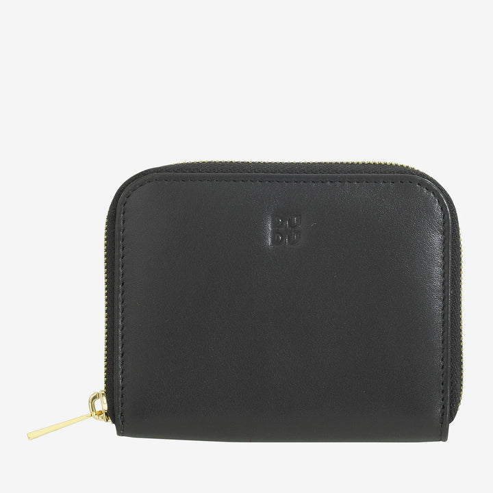 DUDU Portamonete Uomo Donna Piccolo Tascabile in Pelle Colorata con Cerniera, Tasche Porta Tessere, Portafoglio Compatto