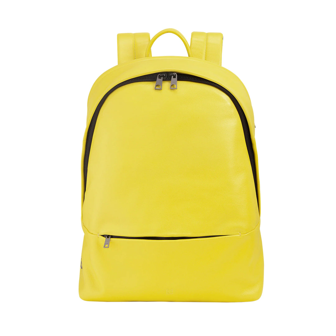 DUDU Zaino in Pelle Uomo Donna Porta PC 15L – Elegante Zaino da Viaggio e Lavoro con Tasca Imbottita per Laptop (fino 13"), Spallacci Regolabili e Design Compatto