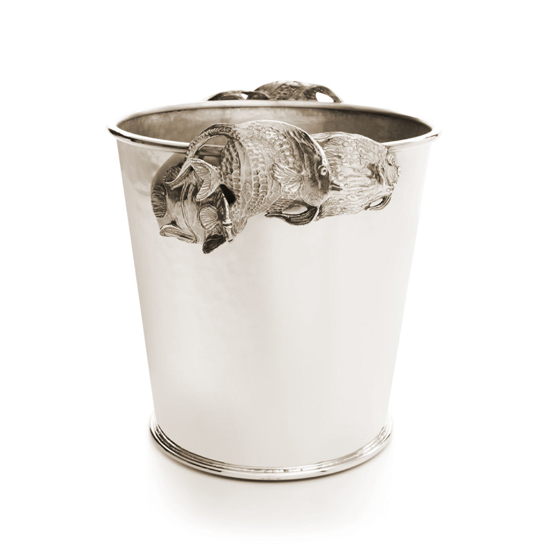 Giovanni Raspini Tropical Fish Champagnerkübel – Champagnerkübel aus Weißbronze – B0084