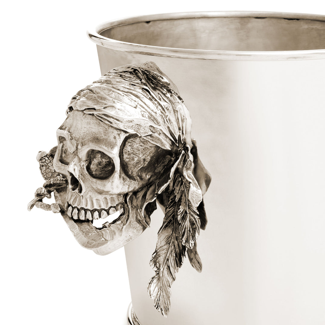 Giovanni Raspini Champagne Jack Bucket – Champagner-Eimer in Weißbronze – B0156