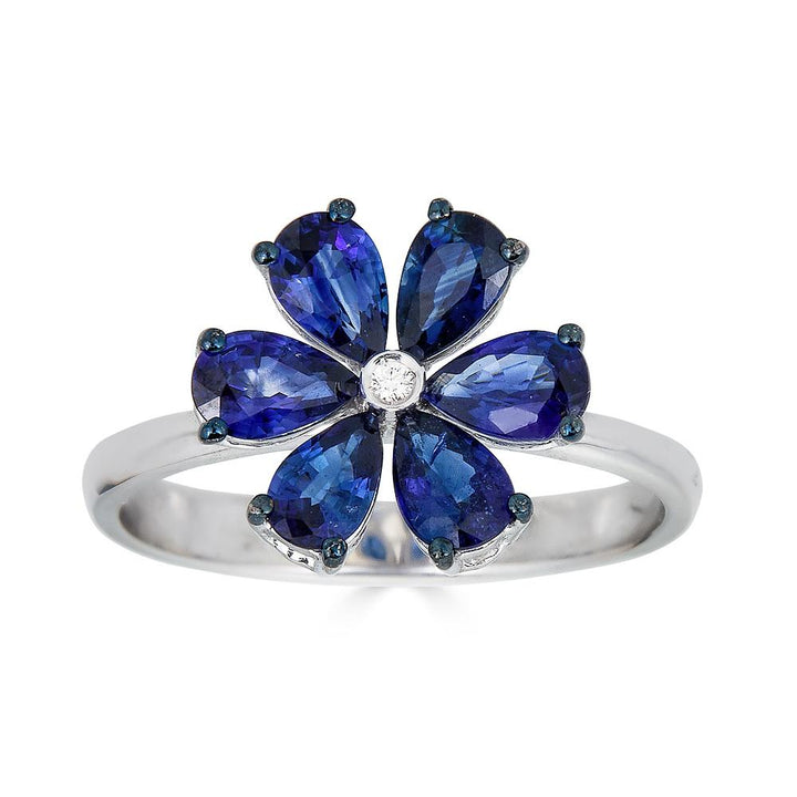 Zydo anello con fiore di diamanti e pietre preziose colorate oro rosa 63841