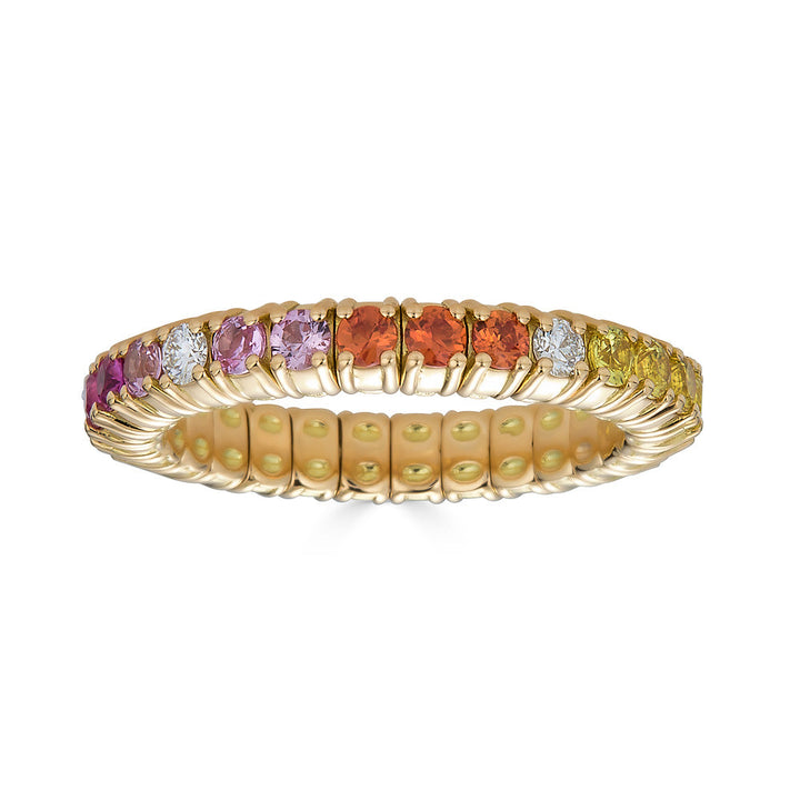 Zydo anello eternity stretch rainbow oro giallo 63152