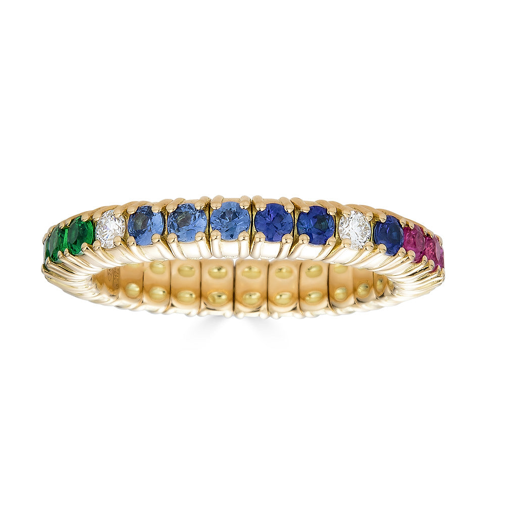 Zydo anello eternity stretch rainbow oro giallo 63152