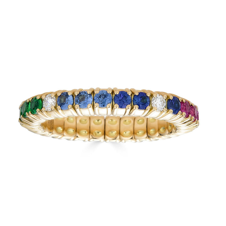 Zydo anello eternity stretch rainbow oro giallo 63152