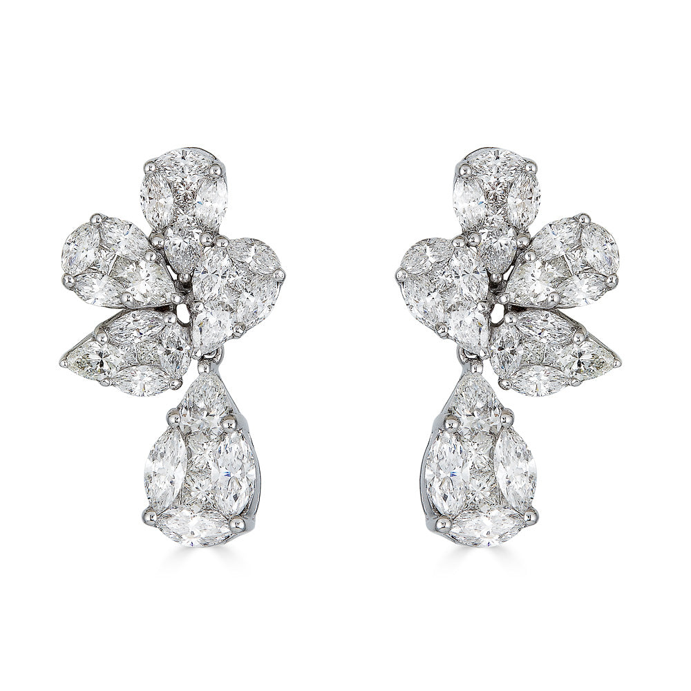 Zydo orecchini pendenti illusion set oro bianco 63361