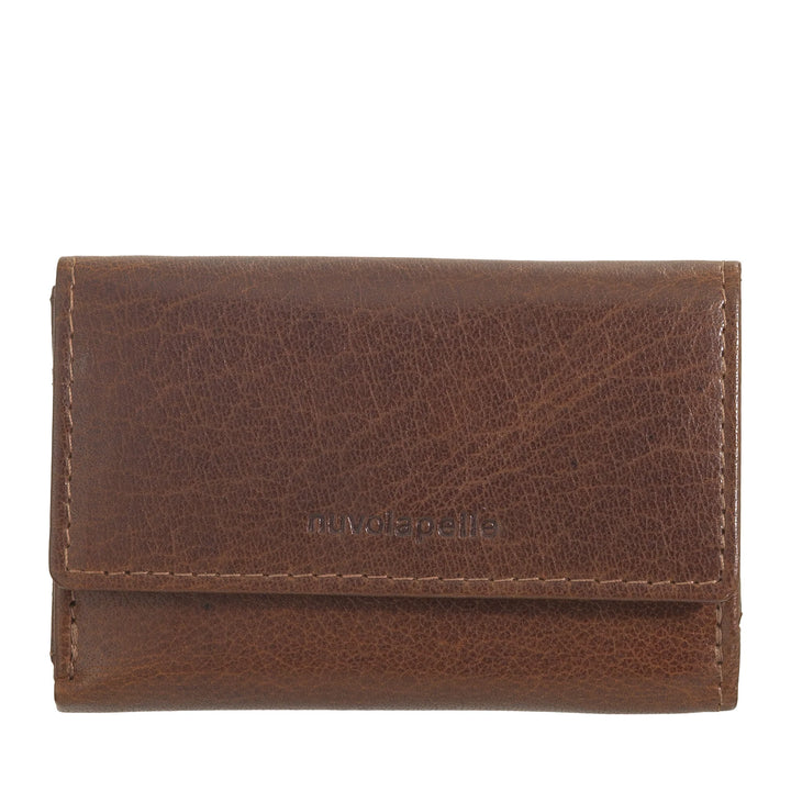 Nuvola Pelle Portafoglio Piccolo da Uomo in Pelle di Bufalo Trifold con Portamonete, Portabanconote e Portamonete