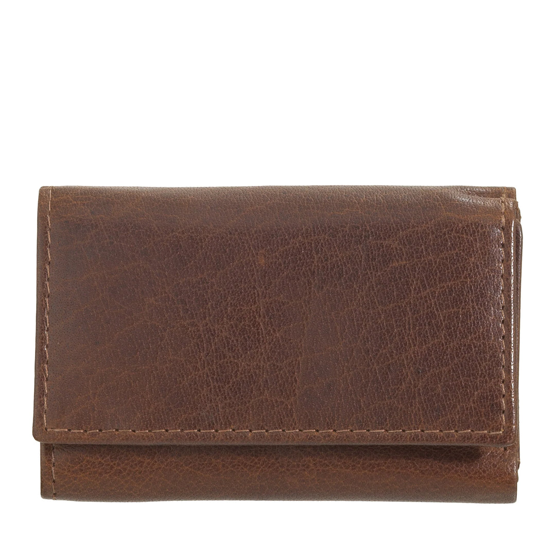 Nuvola Pelle Portafoglio Piccolo da Uomo in Pelle di Bufalo Trifold con Portamonete, Portabanconote e Portamonete