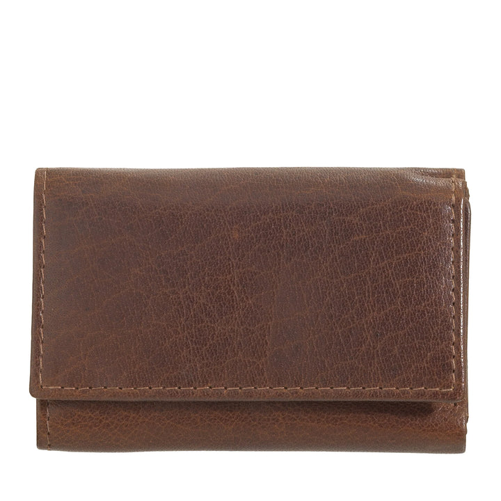 Nuvola Pelle Portafoglio Piccolo da Uomo in Pelle di Bufalo Trifold con Portamonete, Portabanconote e Portamonete