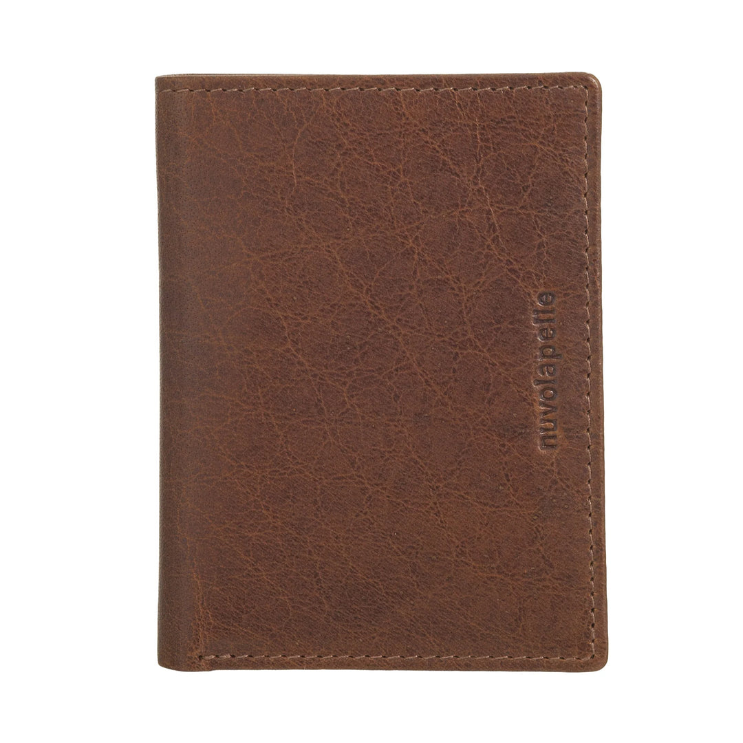 Nuvola Pelle Portafoglio Uomo Piccolo in Pelle Bufalo, Portacarte Compatto, Porta Banconote, Portafoglio Tascabile Slim Bifold