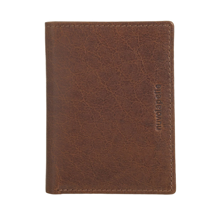 Nuvola Pelle Portafoglio Uomo Piccolo in Pelle Bufalo, Portacarte Compatto, Porta Banconote, Portafoglio Tascabile Slim Bifold