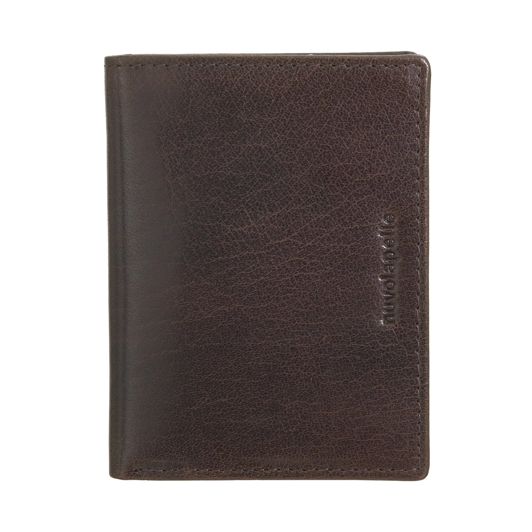 Nuvola Pelle Portafoglio Uomo Piccolo in Pelle Bufalo, Portacarte Compatto, Porta Banconote, Portafoglio Tascabile Slim Bifold