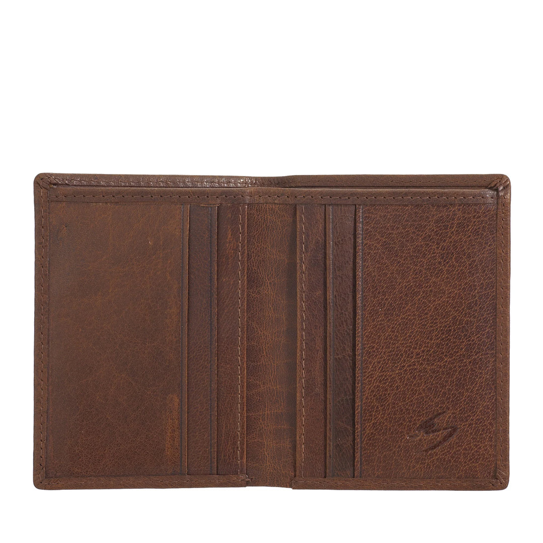Nuvola Pelle Portafoglio Uomo Piccolo in Pelle Bufalo, Portacarte Compatto, Porta Banconote, Portafoglio Tascabile Slim Bifold