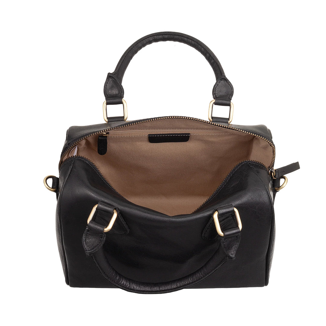 Nuvola Pelle Borsa Donna in Vera Pelle Bufalo con Tracolla Regolabile – Bauletto Handbag Elegante Vintage con Chiusura a Cerniera Zip e Doppio Manico
