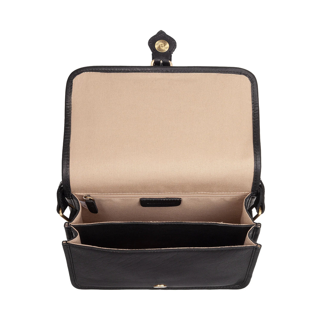 Nuvola Pelle Borsa Donna a Tracolla in Vera Pelle Vintage di Bufalo – Borsa con Patta Piccola Elegante a Chiusura Magnetica con Fibbia e Tracolla Regolabile