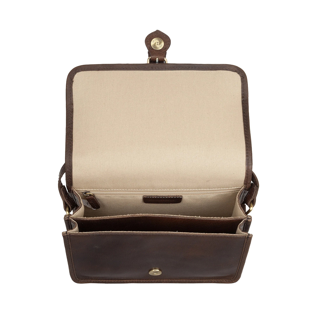 Nuvola Pelle Borsa Donna a Tracolla in Vera Pelle Vintage di Bufalo – Borsa con Patta Piccola Elegante a Chiusura Magnetica con Fibbia e Tracolla Regolabile
