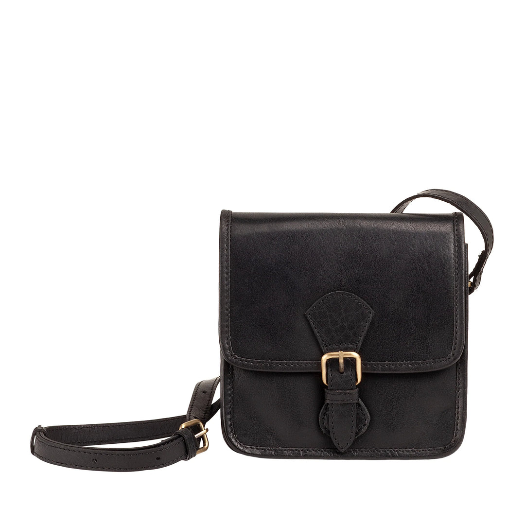 Nuvola Pelle Borsa Donna a Tracolla Piccola in Vera Pelle Vintage di Bufalo – Borsetta Elegante con Patta a Chiusura Magnetica e Fibbia, Tracolla Regolabile