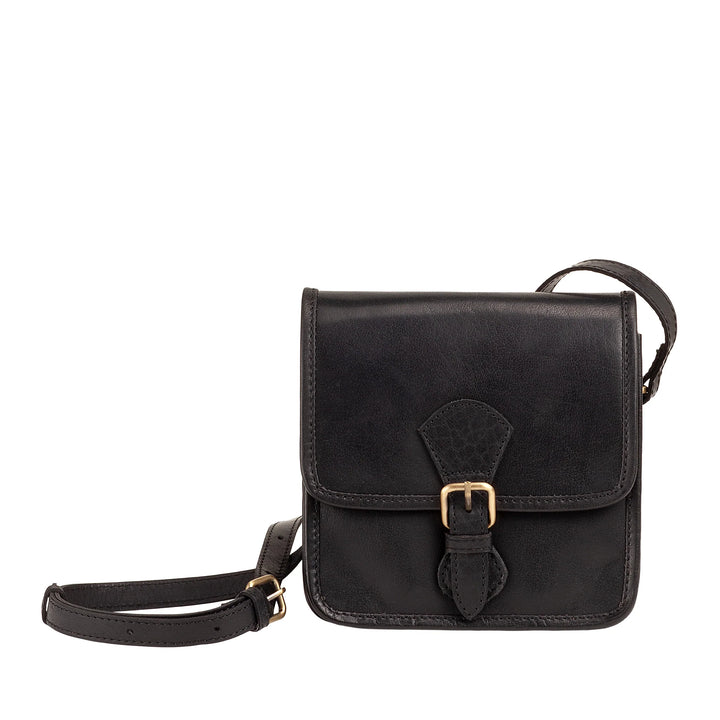 Nuvola Pelle Borsa Donna a Tracolla Piccola in Vera Pelle Vintage di Bufalo – Borsetta Elegante con Patta a Chiusura Magnetica e Fibbia, Tracolla Regolabile