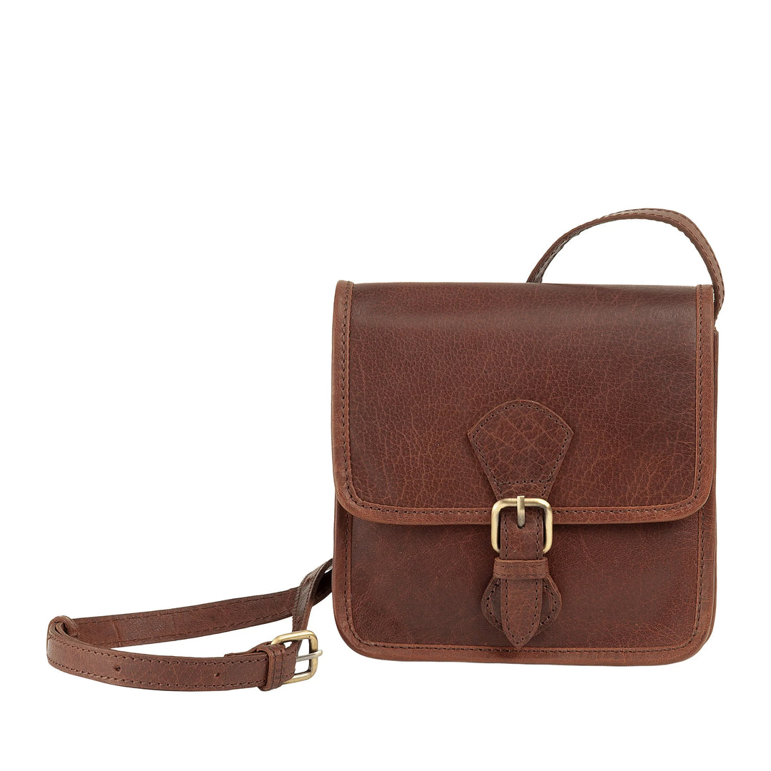 Nuvola Pelle Borsa Donna a Tracolla Piccola in Vera Pelle Vintage di Bufalo – Borsetta Elegante con Patta a Chiusura Magnetica e Fibbia, Tracolla Regolabile