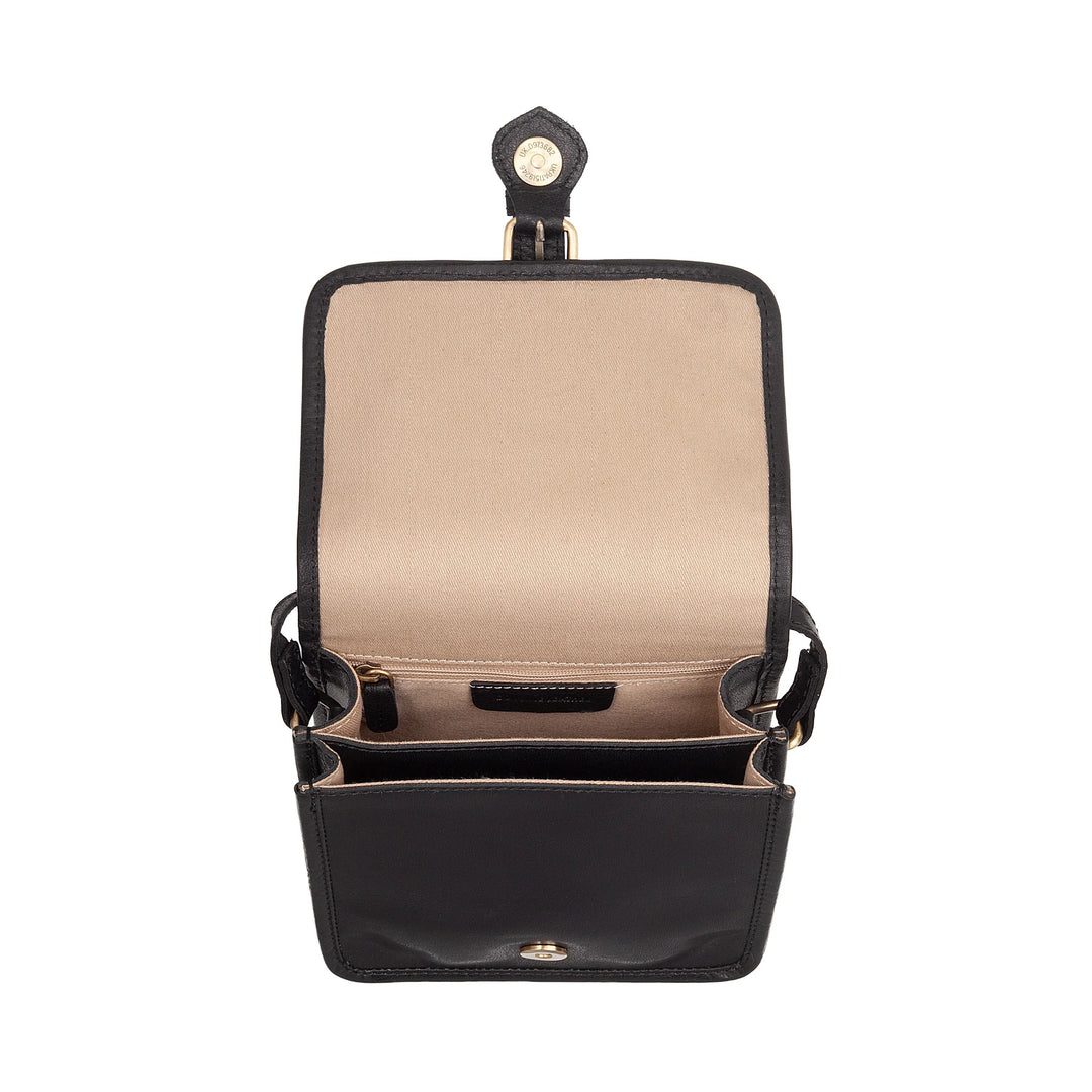 Nuvola Pelle Borsa Donna a Tracolla Piccola in Vera Pelle Vintage di Bufalo – Borsetta Elegante con Patta a Chiusura Magnetica e Fibbia, Tracolla Regolabile