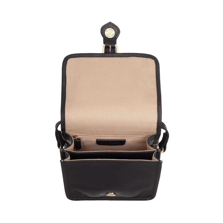 Nuvola Pelle Borsa Donna a Tracolla Piccola in Vera Pelle Vintage di Bufalo – Borsetta Elegante con Patta a Chiusura Magnetica e Fibbia, Tracolla Regolabile