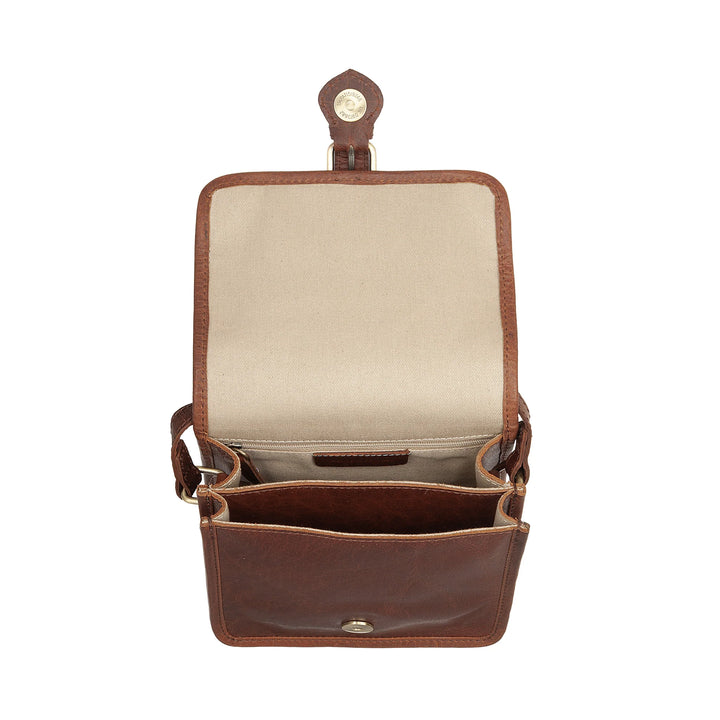 Nuvola Pelle Borsa Donna a Tracolla Piccola in Vera Pelle Vintage di Bufalo – Borsetta Elegante con Patta a Chiusura Magnetica e Fibbia, Tracolla Regolabile