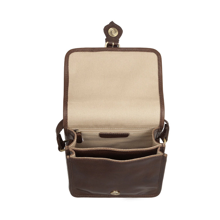 Nuvola Pelle Borsa Donna a Tracolla Piccola in Vera Pelle Vintage di Bufalo – Borsetta Elegante con Patta a Chiusura Magnetica e Fibbia, Tracolla Regolabile