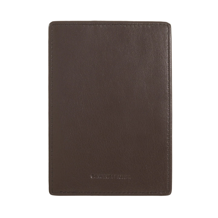 Nuvola Pelle Porta Carte di Credito Uomo Slim Ultrasottile in Pelle Nappa con Chiusura a Bottone