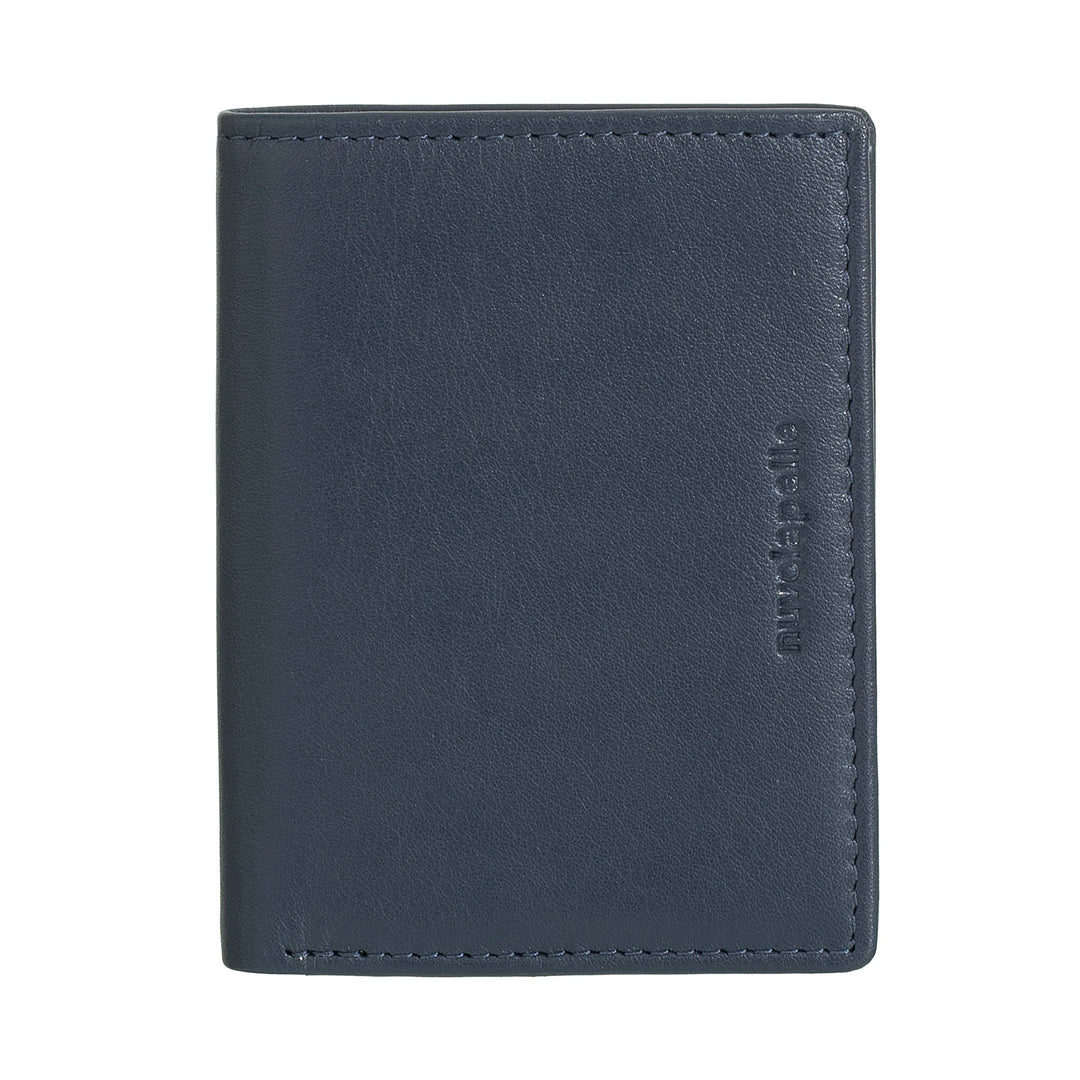 Nuvola Pelle Portafoglio Uomo in Pelle Piccolo, Portacarte Compatto, Porta Banconote, Portafoglio Tascabile Bifold, Design Slim