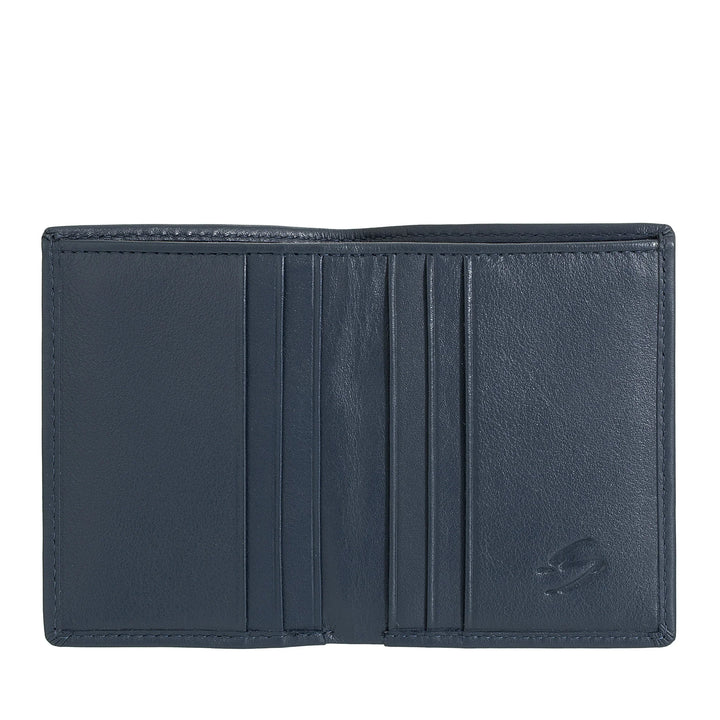 Nuvola Pelle Portafoglio Uomo in Pelle Piccolo, Portacarte Compatto, Porta Banconote, Portafoglio Tascabile Bifold, Design Slim