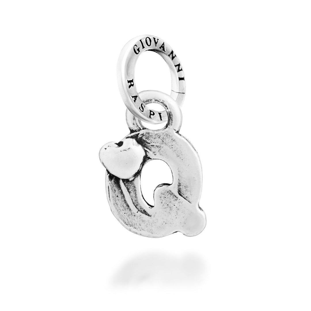 Giovanni Raspini Charm „Q“ kleines Herz – Silber Charm – 12793