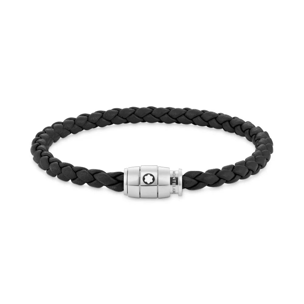 Montblanc bracciale a 3 anelli Meisterstück Nero misura L 130897 68