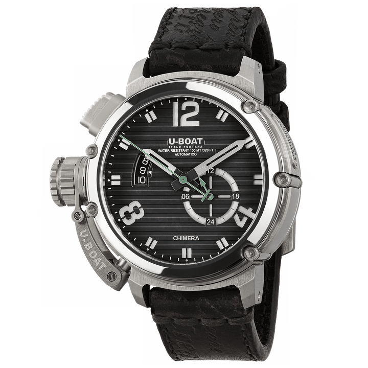 U-BOAT orologio Chimera 46mm nero automatico acciaio 9605
