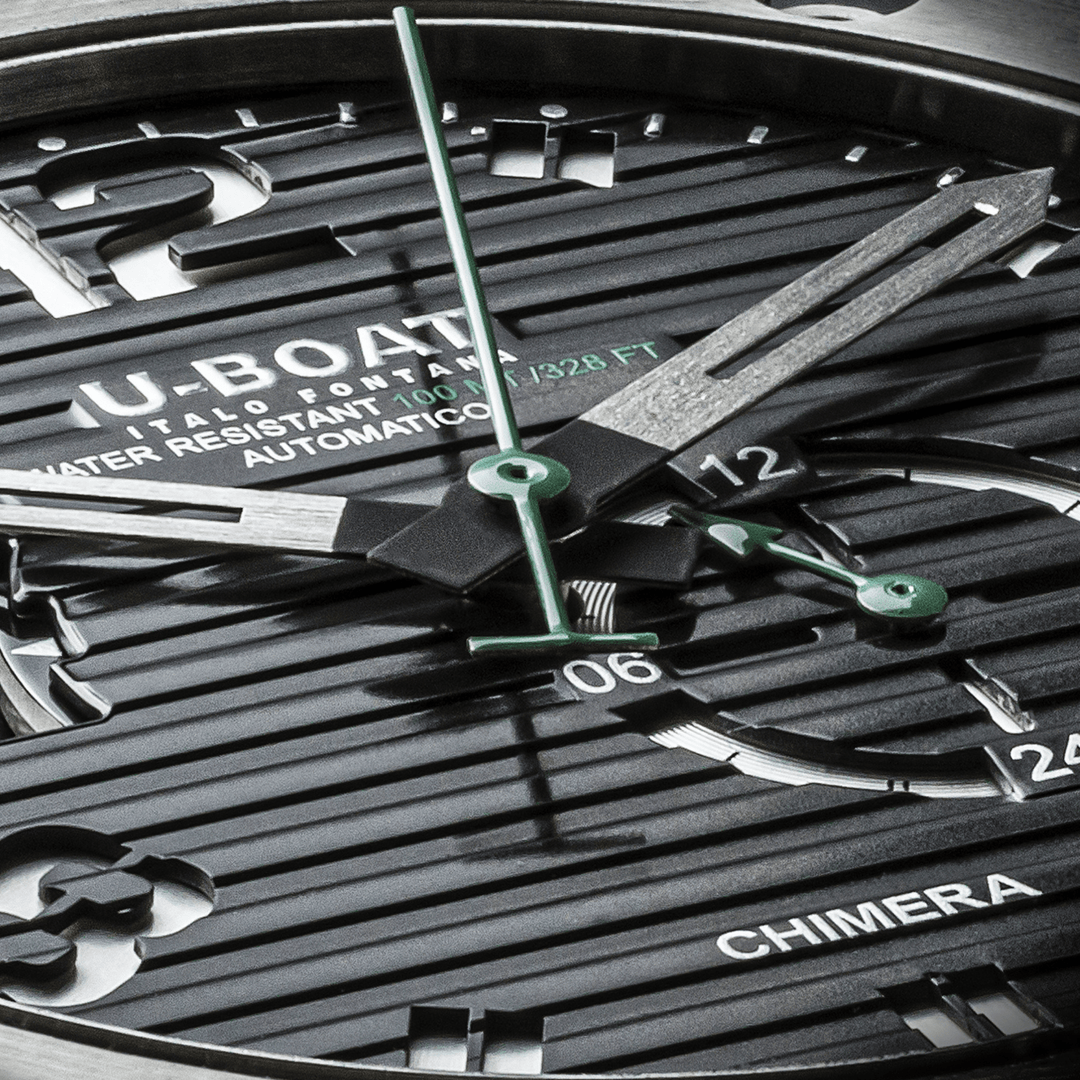 U-BOAT orologio Chimera 46mm nero automatico acciaio 9605