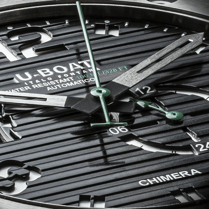 U-BOAT orologio Chimera 46mm nero automatico acciaio 9605