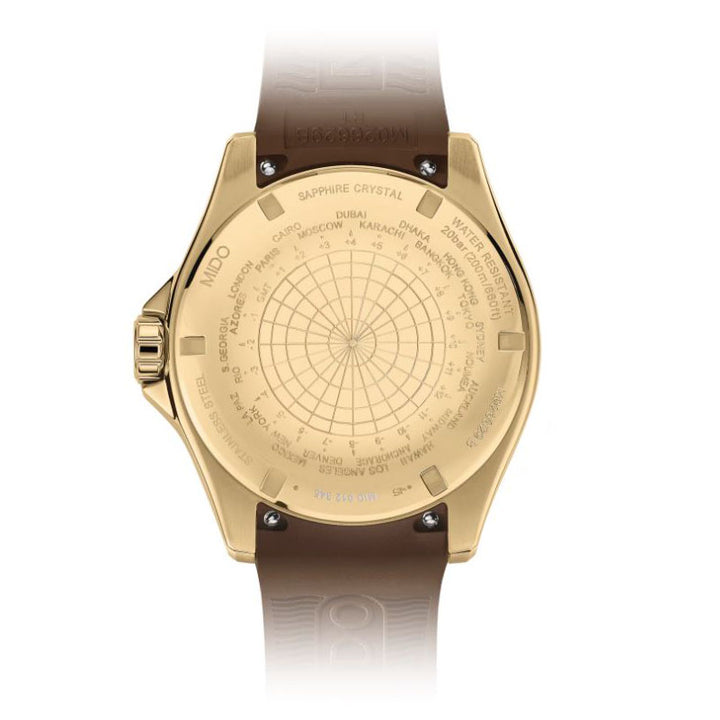 Mido orologio Ocean Star GMT 44mm nero automatico acciaio finitura PVD oro giallo M026.629.37.291.00