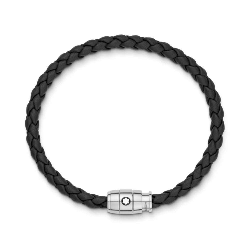 Montblanc bracciale a 3 anelli Meisterstück Nero misura L 130897 68