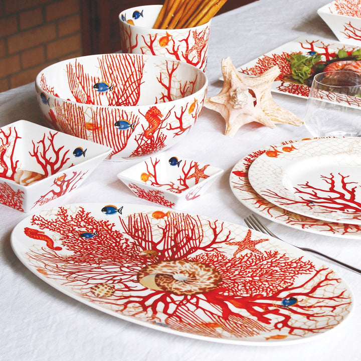 Taitù piatto da portata ovale Mare porcellana fine bone china 2-3-81