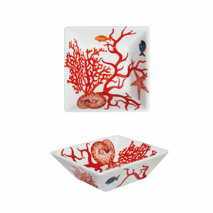 Taitù ciotolina quadrata Mare porcellana fine bone china 12-3-14