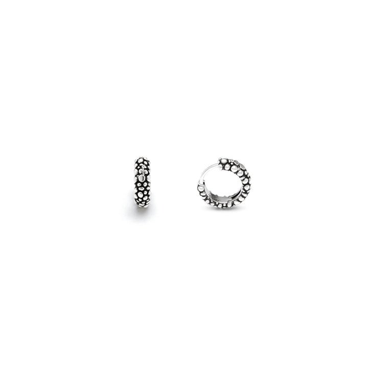 Giovanni Raspini orecchini a cerchio Huggie Perlage argento 925 11950