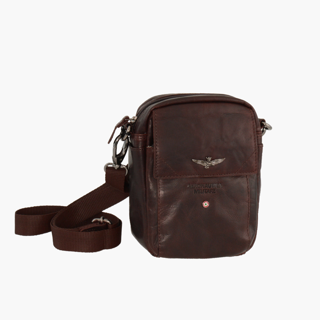 Aeronautica Militare Borsello a tracolla in vera pelle VINTAGE AM307-MO