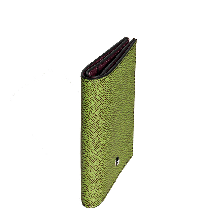 Montblanc portafoglio mini 4 scomparti Sartorial multi lime/cassis 199355
