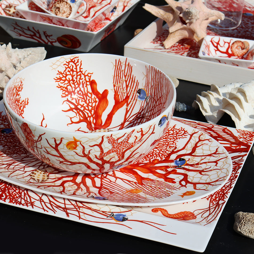 Taitù piatto da portata ovale Mare porcellana fine bone china 2-3-81